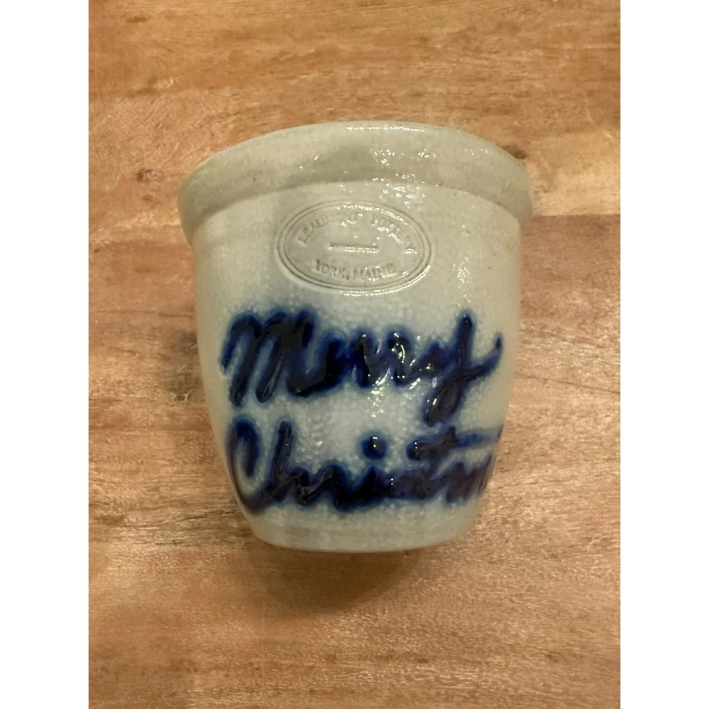 Vintage 1988 Beaumont Brothers Pottery Merry Christmas Crock  Christmas‎ 4